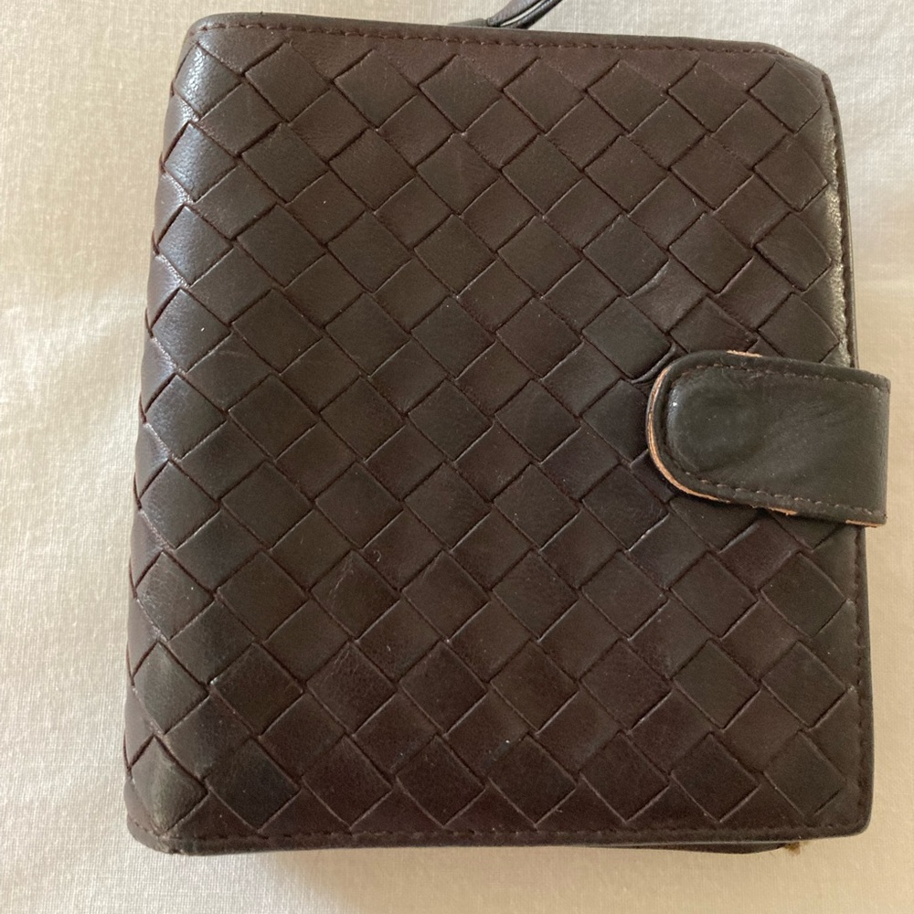 Brown Bottega Veneta leather wallet